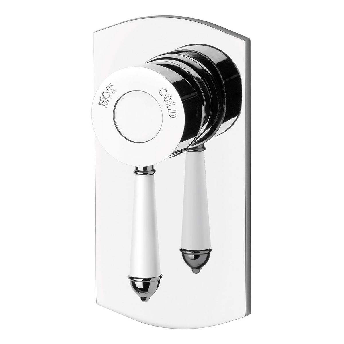 Nostalgia Shower / Wall Mixer - Chrome / Natural White, Lead Free