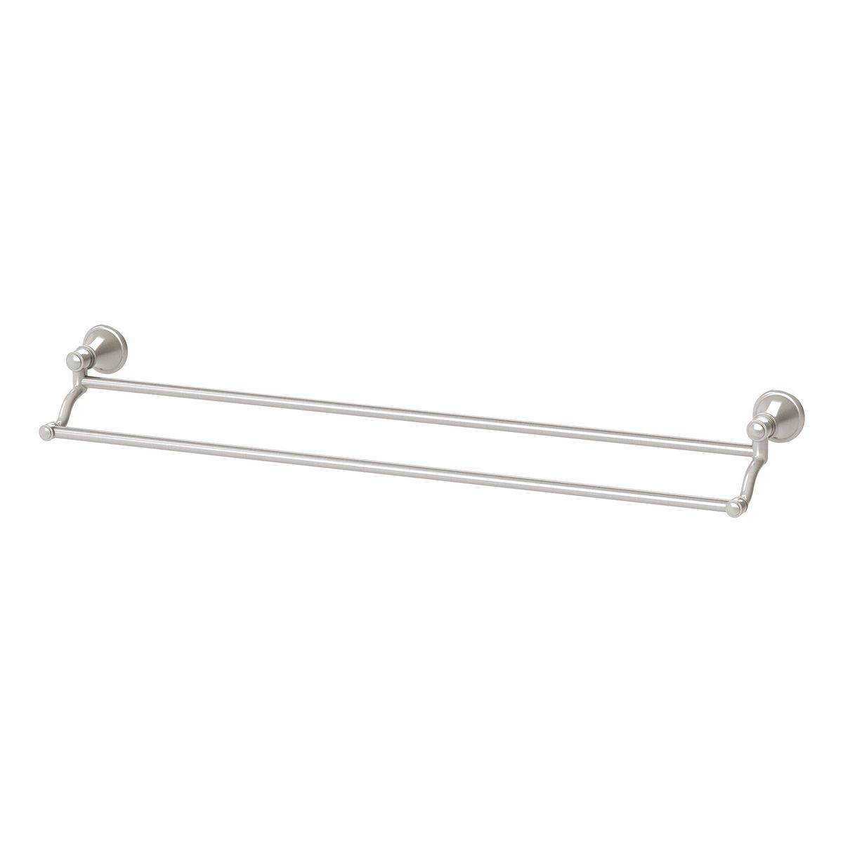 Nostalgia Double Towel Rail 760mm - Brushed Nickel