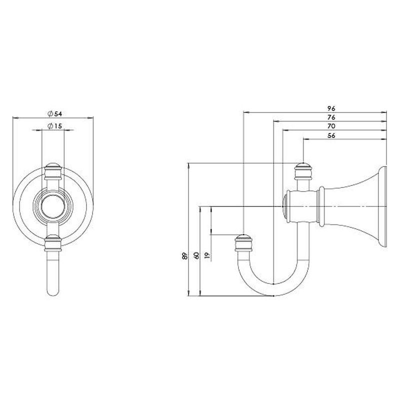 Nostalgia Robe Hook - Chrome