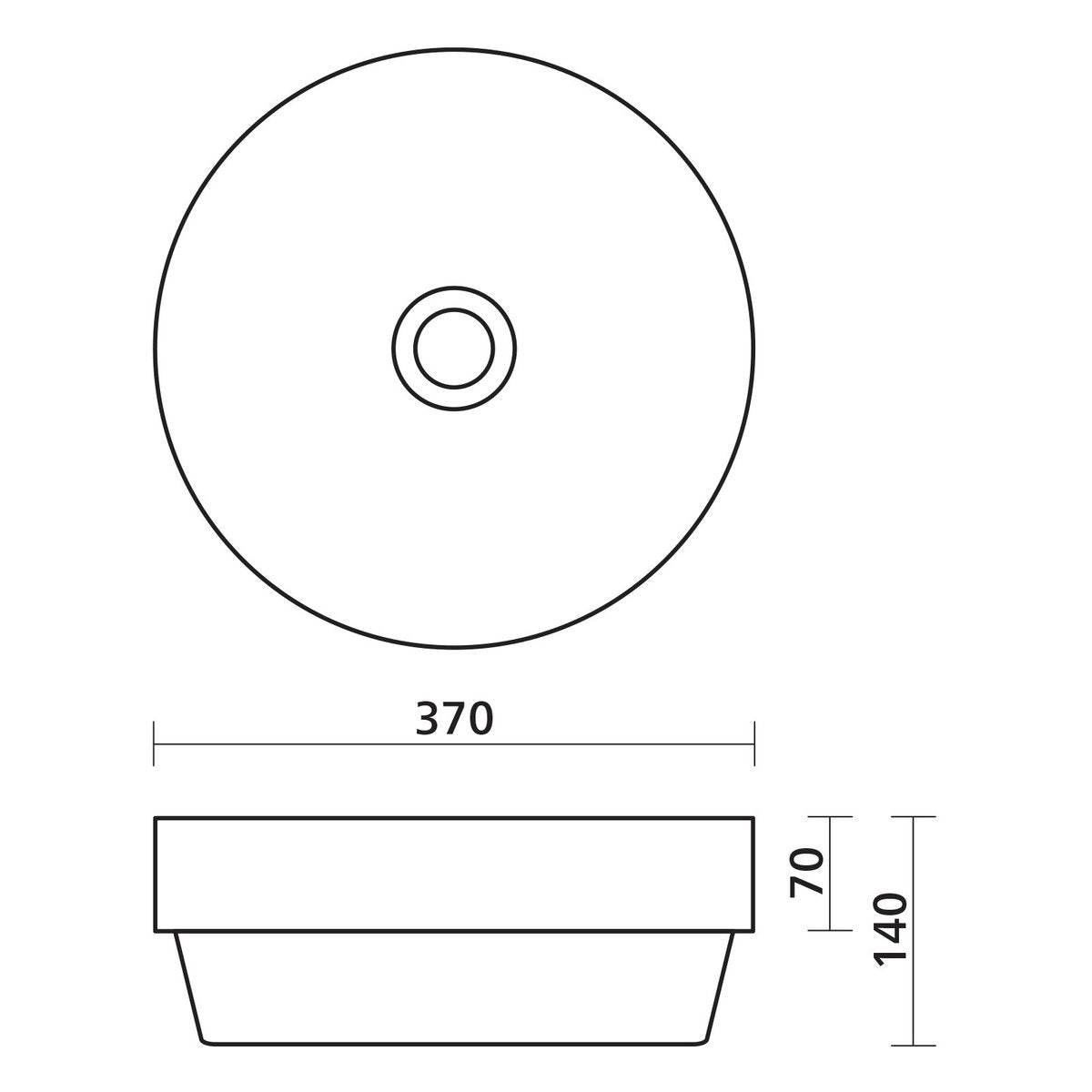 Seima Obello 370 Ceramic Basin - White Gloss