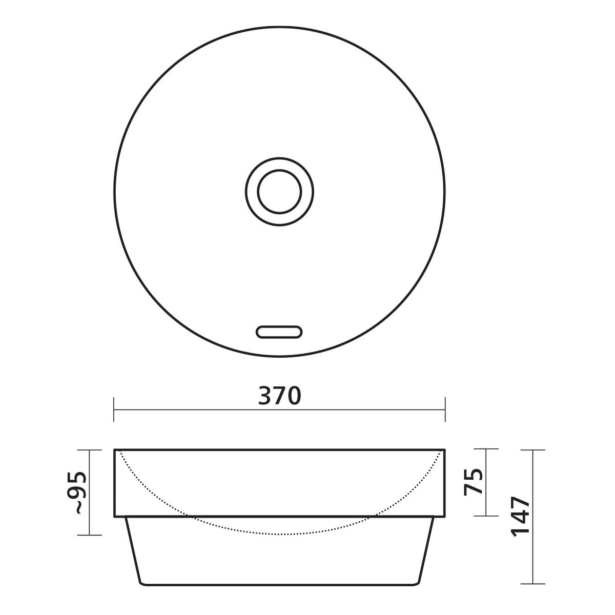 Seima Obello 371 Ceramic Basin - White Gloss