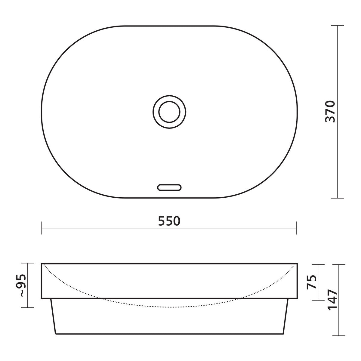 Seima Obello 551 Ceramic Basin - White Gloss