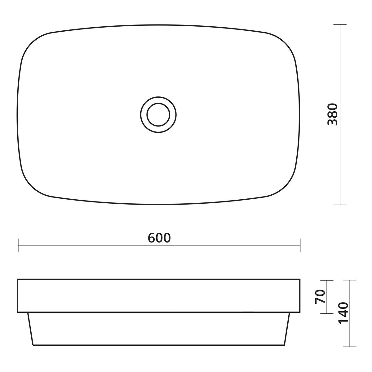 Seima Obello 555 Ceramic Basin - White Gloss
