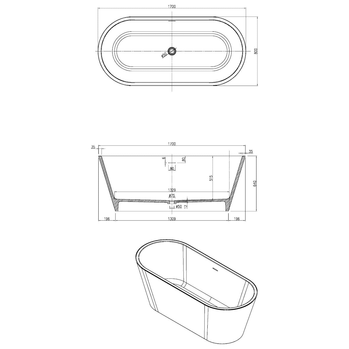 Olive Freestanding Bathtub
