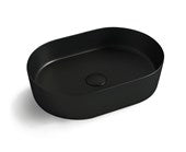 Otti Quay Oval Above Counter Basin 500x340x120, Matte Black