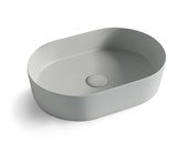 Otti Quay Oval Above Counter Basin 500x340x120, Matte Grey