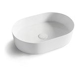 Otti Quay Oval Above Counter Basin 500x340x120, Matte White