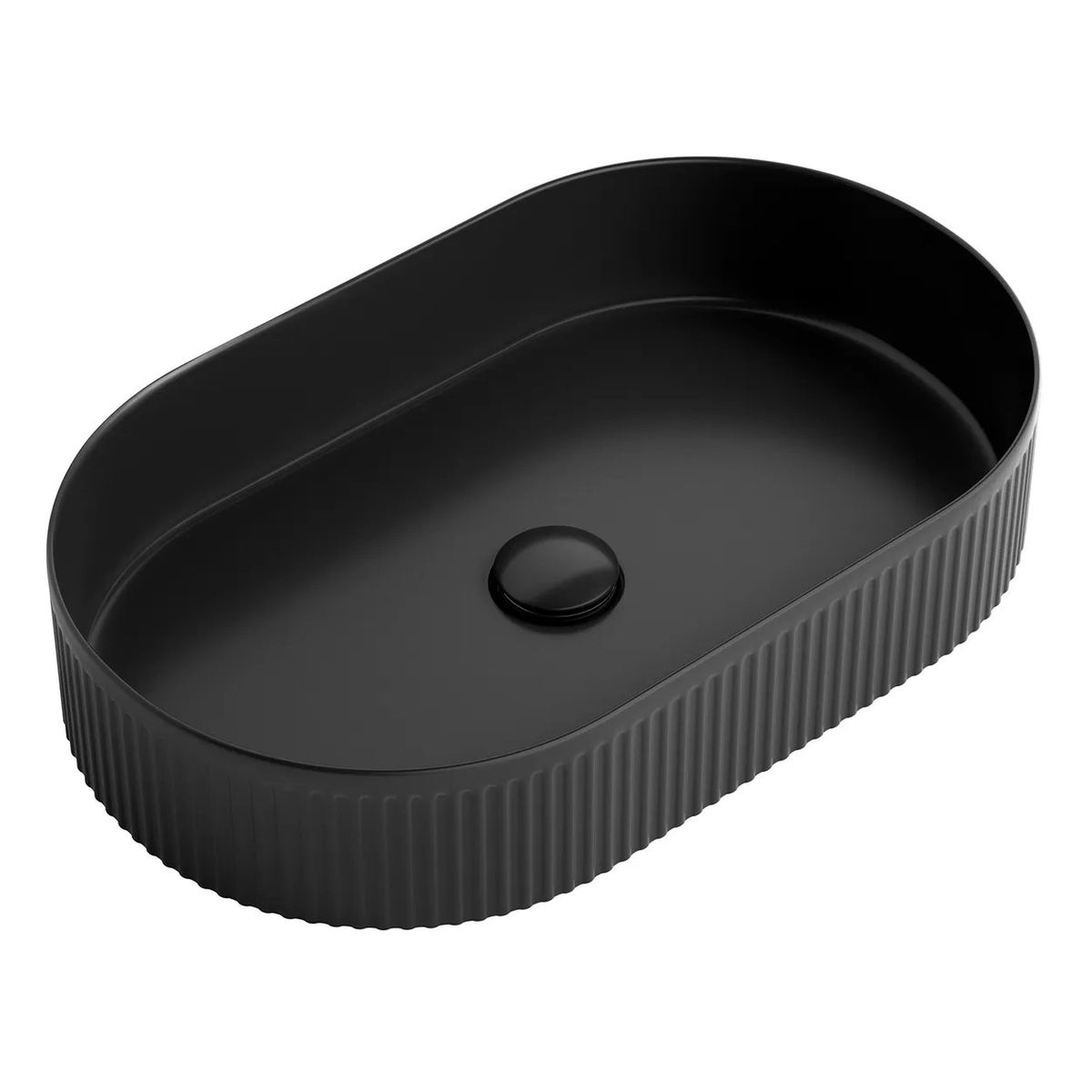 Kensington Oval 560X350X120 Matte Black Basin