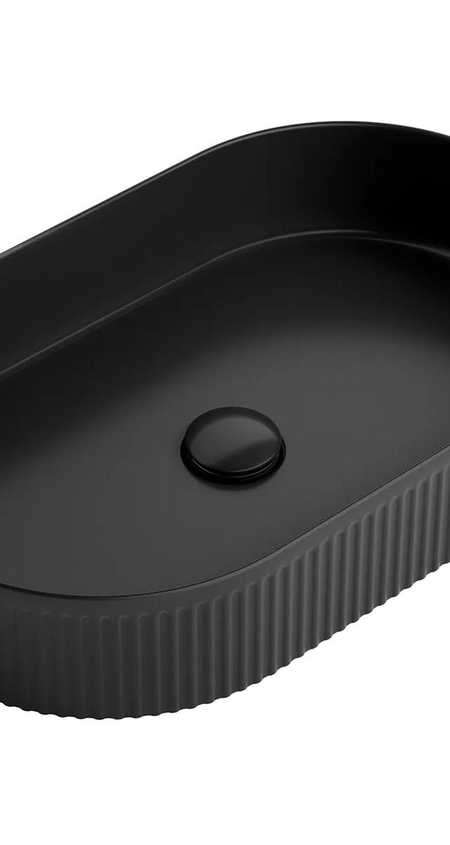 Kensington Oval 560X350X120 Matte Black Basin