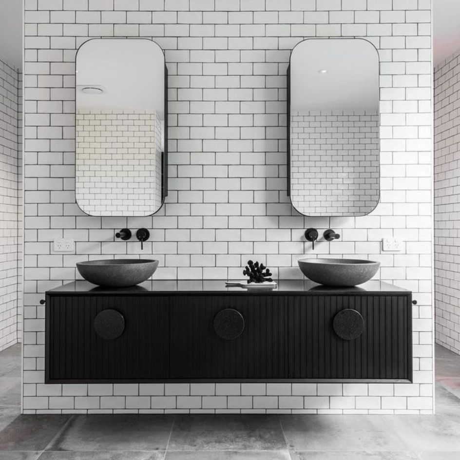 Surena Above Counter Stone Basin - Black