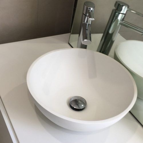 Sarah Above Counter Stone Basin - Ivory
