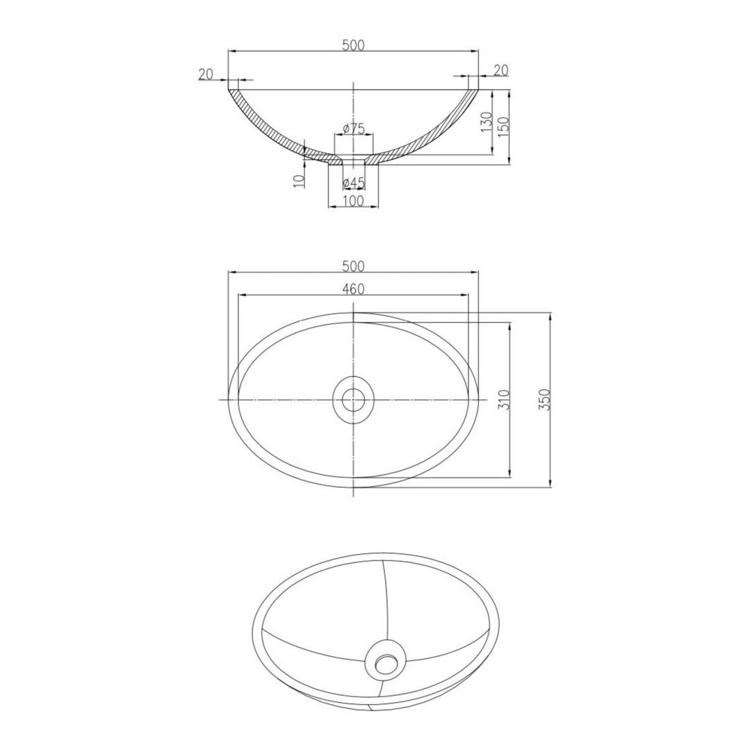 Pearl Above Counter Stone Basin - Coco Brown