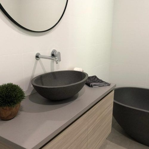 Pearl Above Counter Stone Basin - Coco Brown