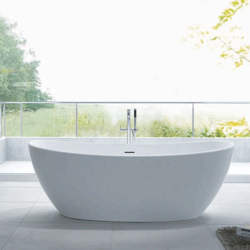 Maria 1800mm Freestanding Bathtub - Matte White