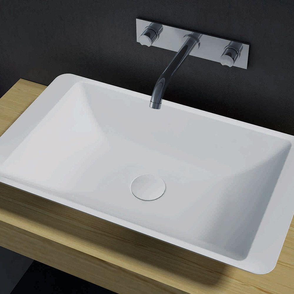 Lidia Above Counter Stone Basin - Coco Brown