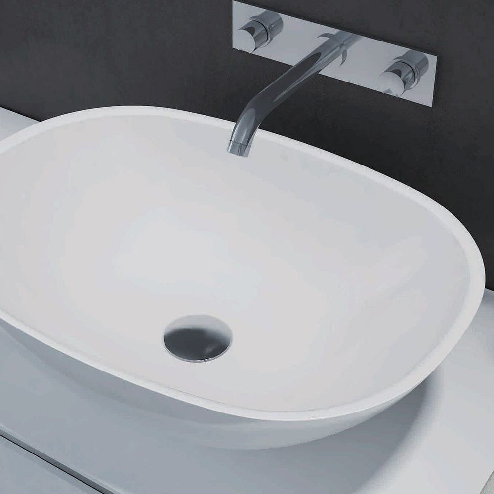 Julia Above Counter Stone Basin - Grey