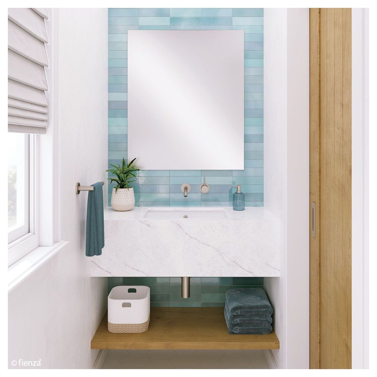 Pencil Edge 900 x 750mm Rectangular Glue-On Mirror