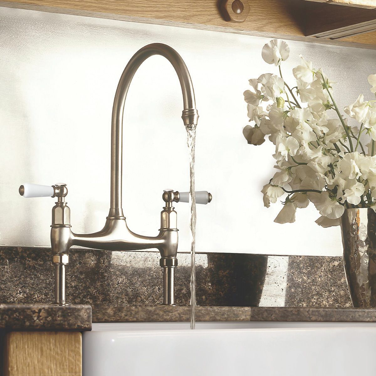 Shaws by Perrin & Rowe Pendleton Kitchen Mixer, Pewter