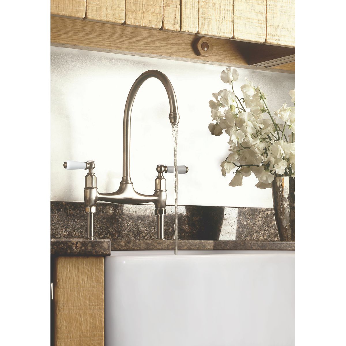 Shaws by Perrin & Rowe Pendleton Kitchen Mixer, Pewter
