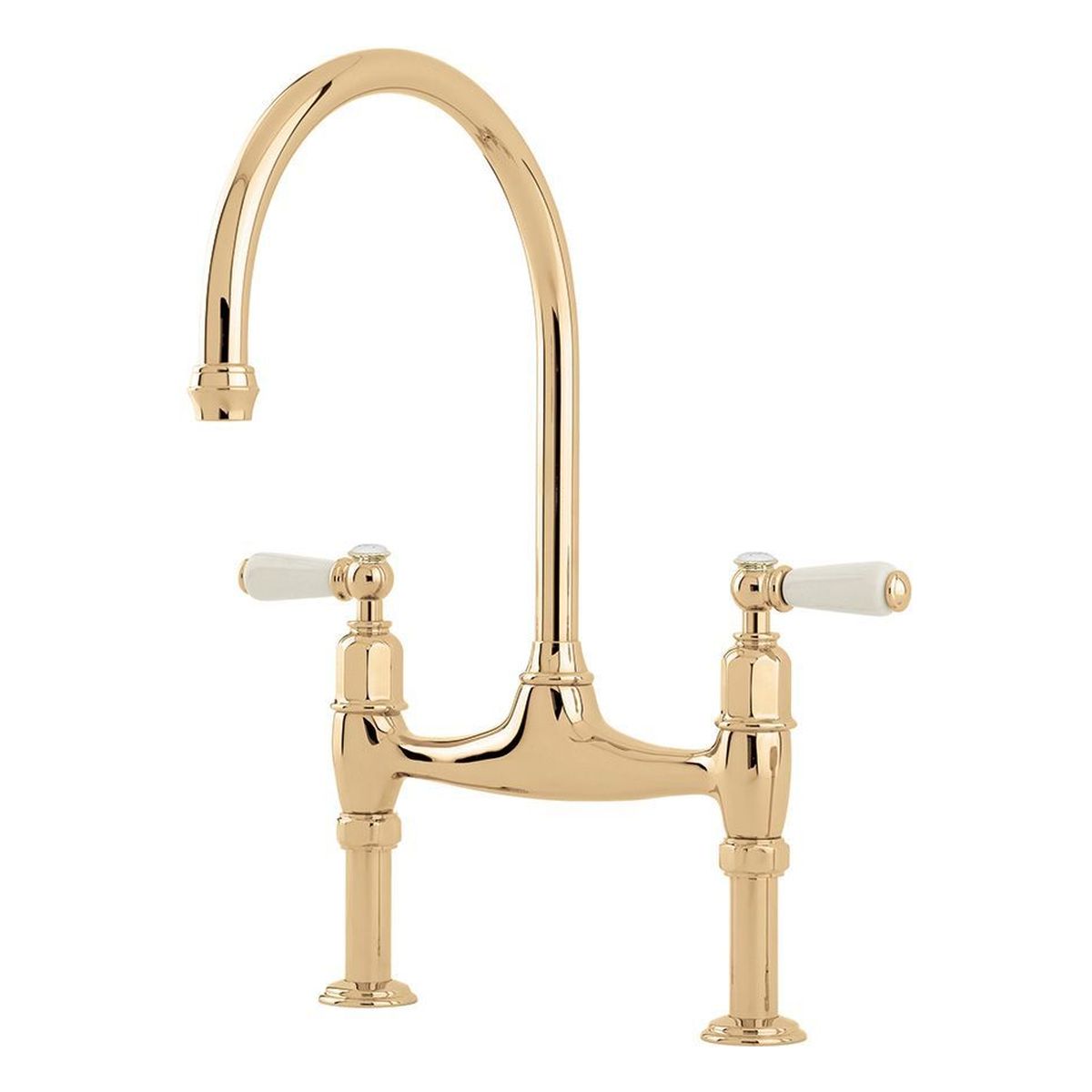 Shaws by Perrin & Rowe Pendleton Kitchen Mixer, Lead Free, Polished Brass