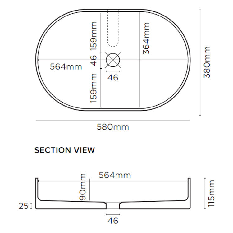 Nood Surface Mount Pill Basin in Musk