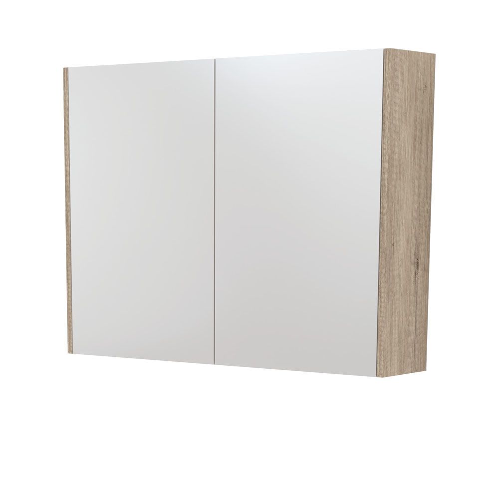 900 Mirror Cabinet with Scandi Oak Side Panels