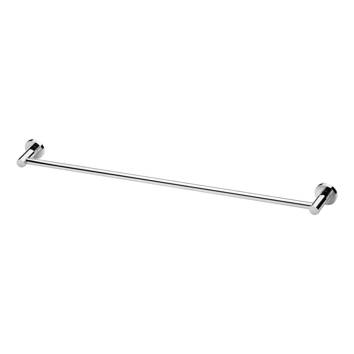 Radii Single Towel Rail 800mm Round Plate - Chrome