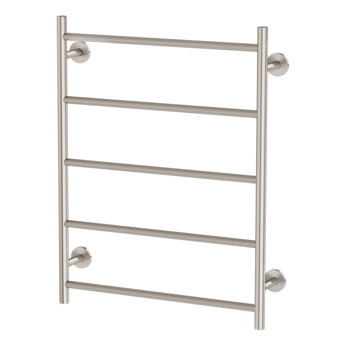Radii Heated Towel Ladder 550 x 740mm Round Plate - Brushed Nickel