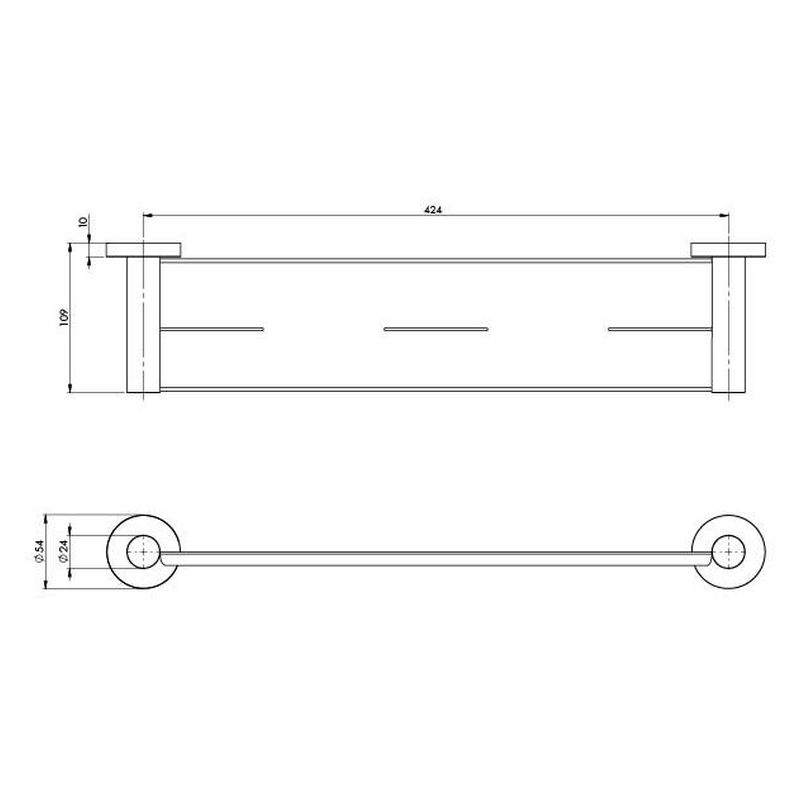 Radii SS 316 Shower Shelf Round Plate
