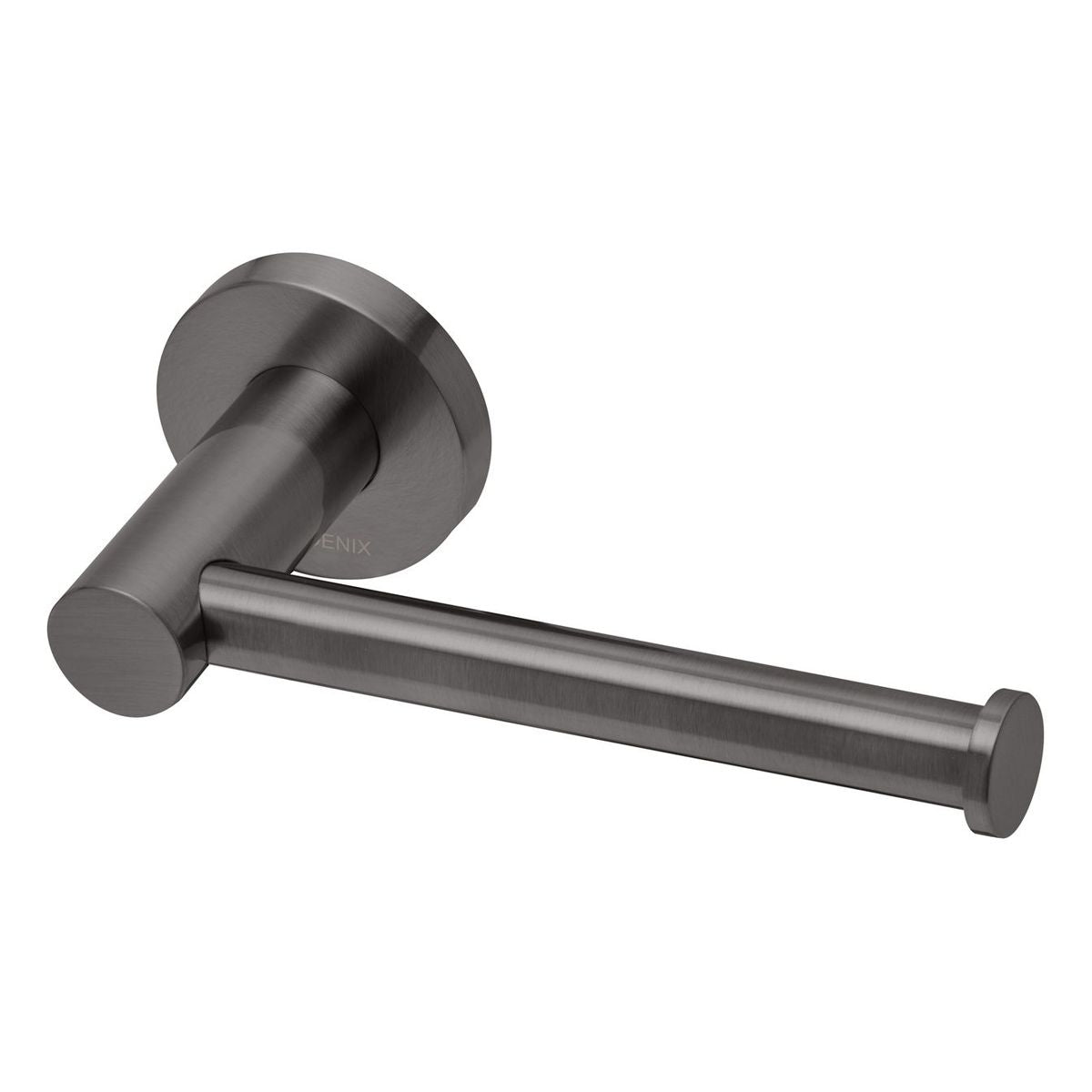 Radii Toilet Roll Holder Round Plate - Brushed Carbon