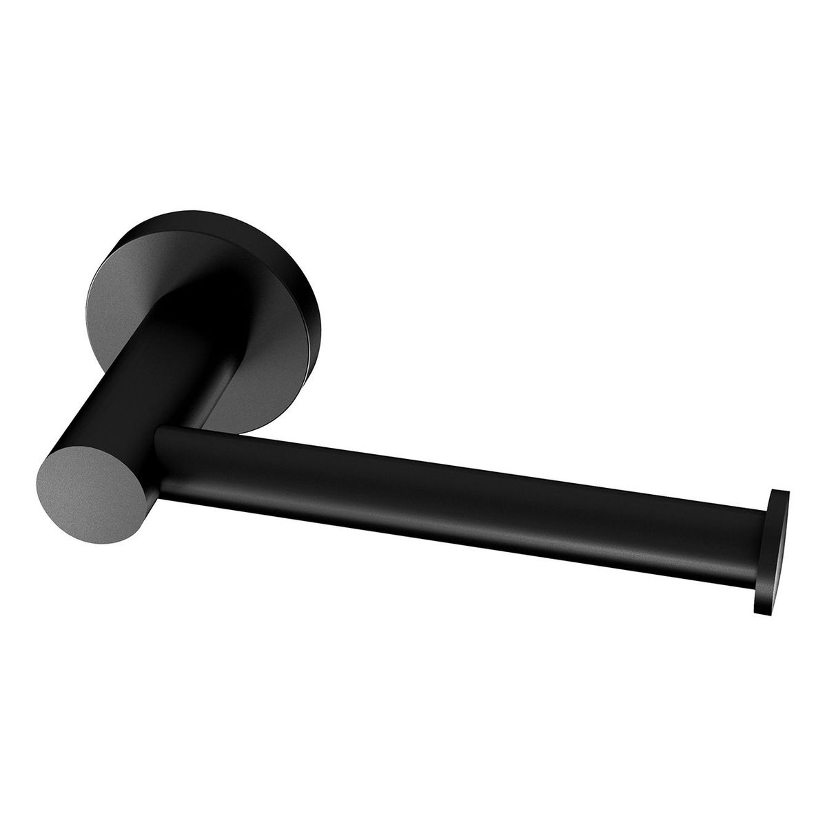 Radii Toilet Roll Holder Round Plate - Matte Black