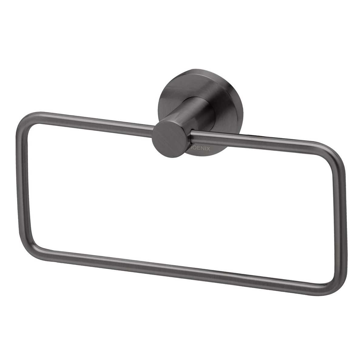 Radii Hand Towel Holder Round Plate - Brushed Carbon