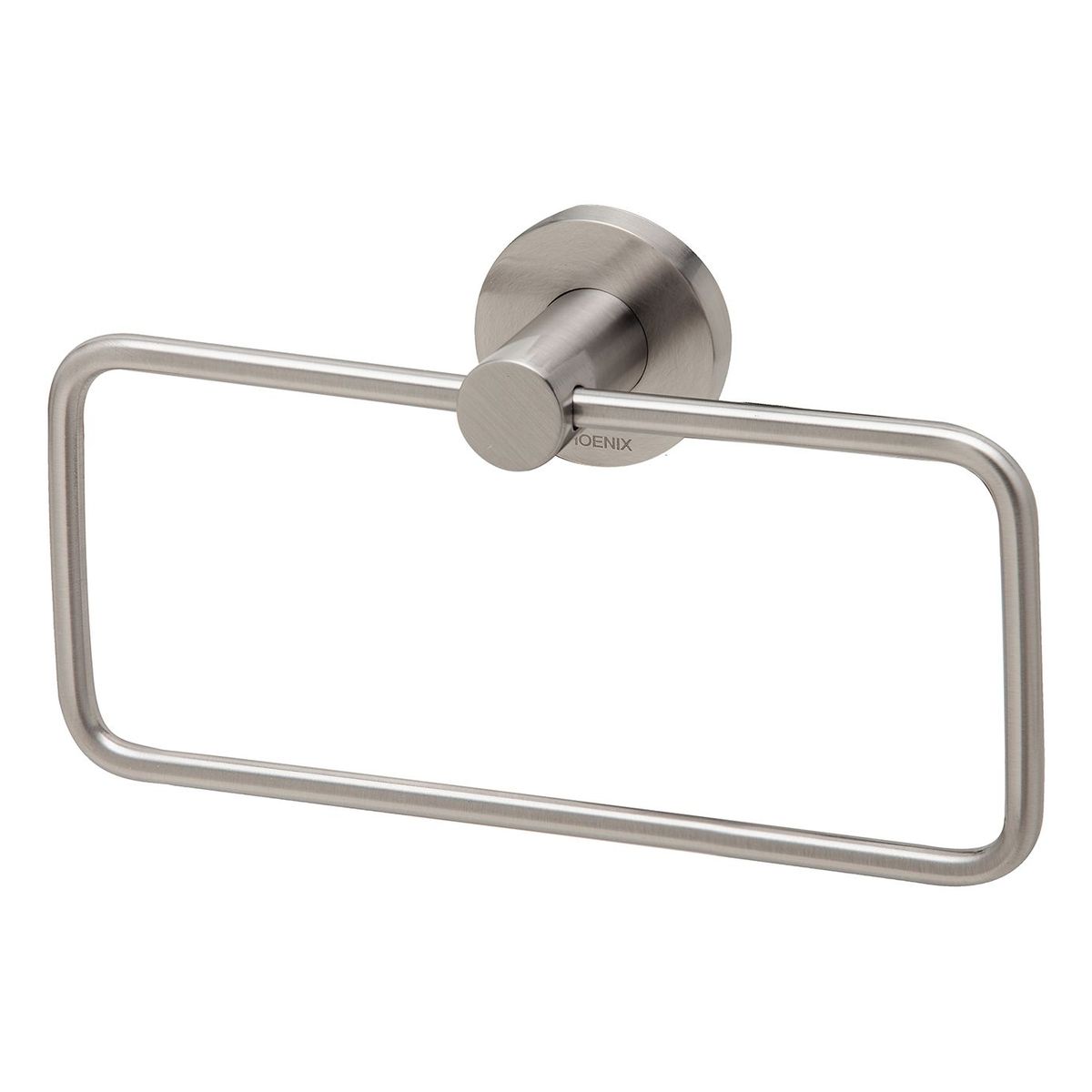 Radii Hand Towel Holder Round Plate - Brushed Nickel