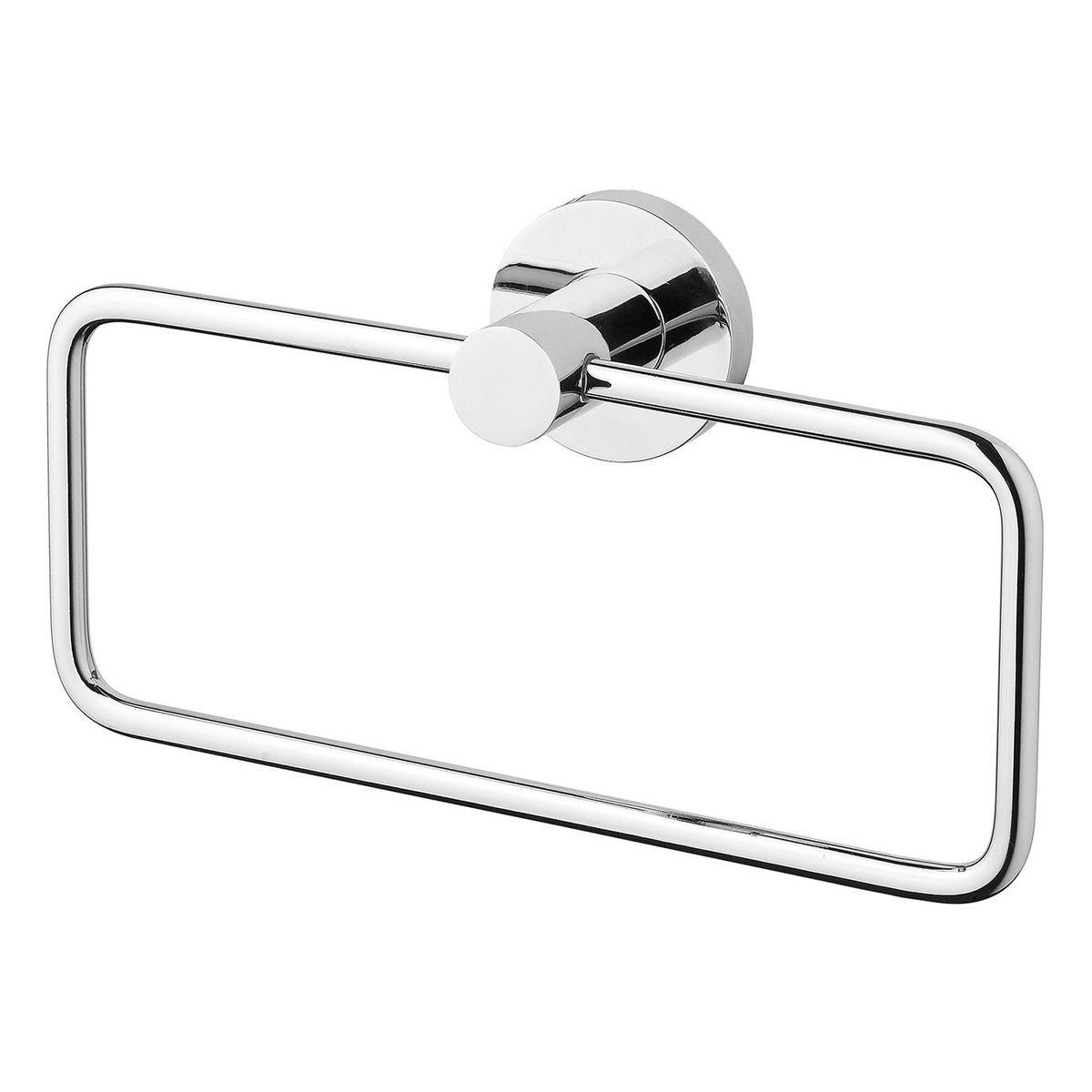Radii Hand Towel Holder Round Plate - Chrome