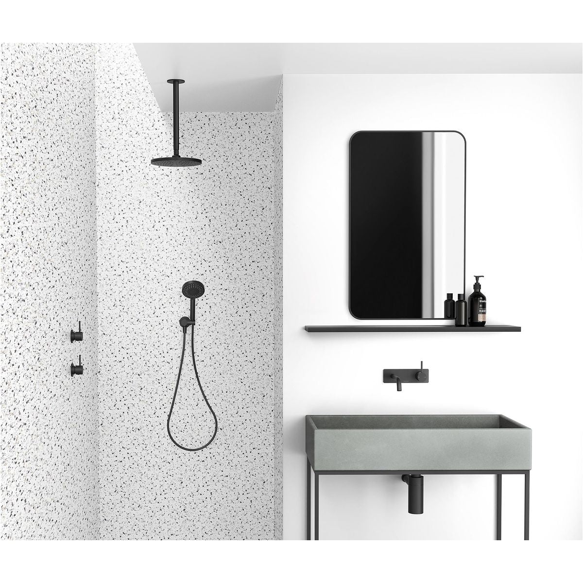 Radii Hand Towel Holder Round Plate - Matte Black