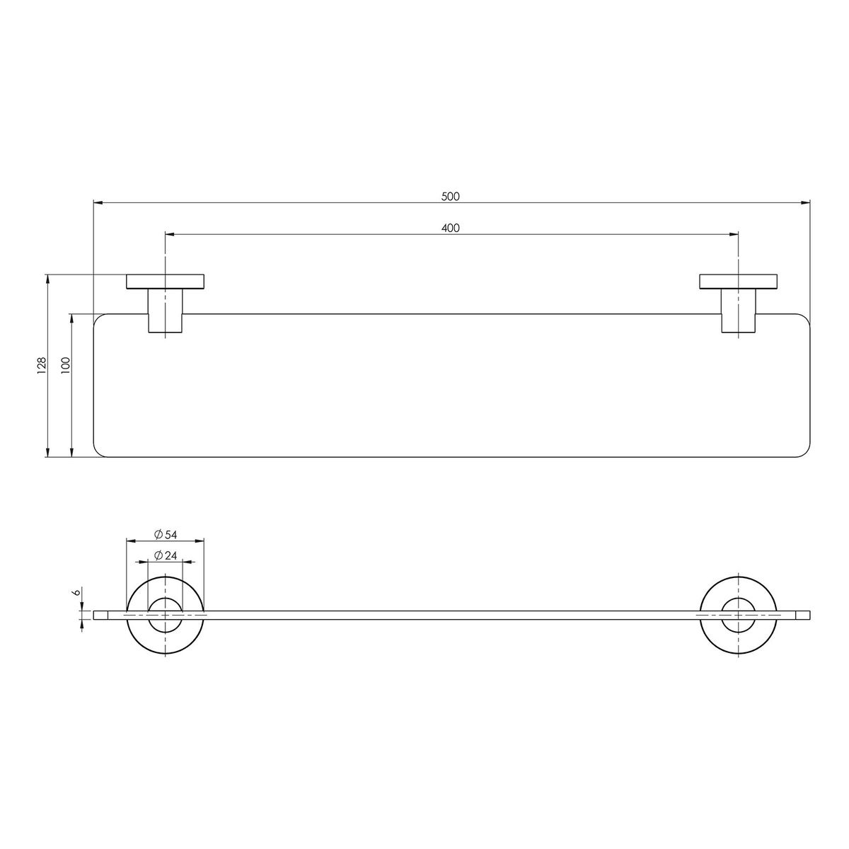 Radii Glass Shelf Round Plate