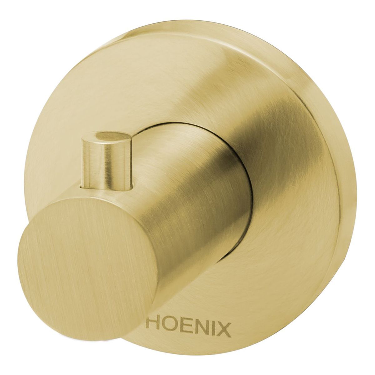 Radii Robe Hook Round Plate - Brushed Gold