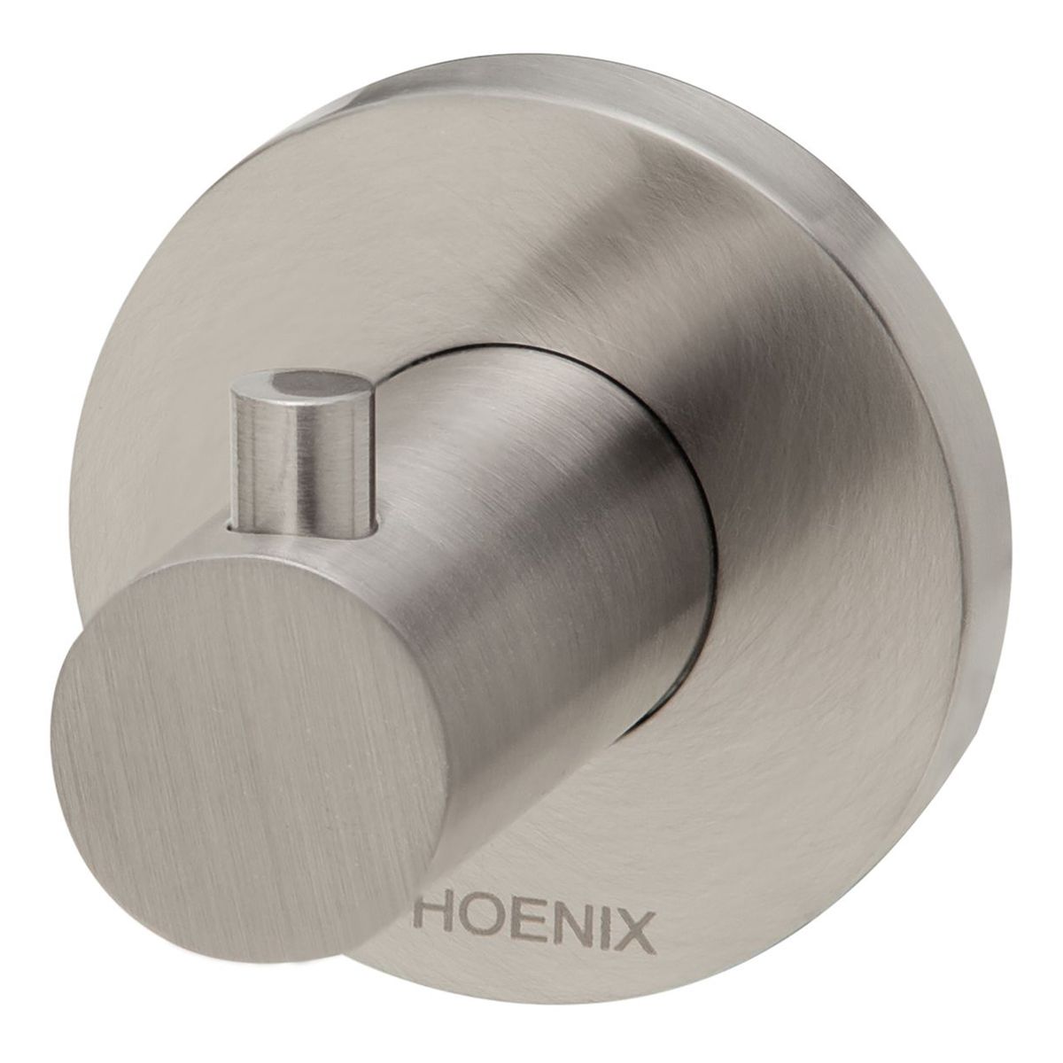 Radii Robe Hook Round Plate - Brushed Nickel