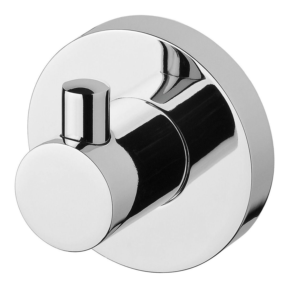 Radii Robe Hook Round Plate - Chrome