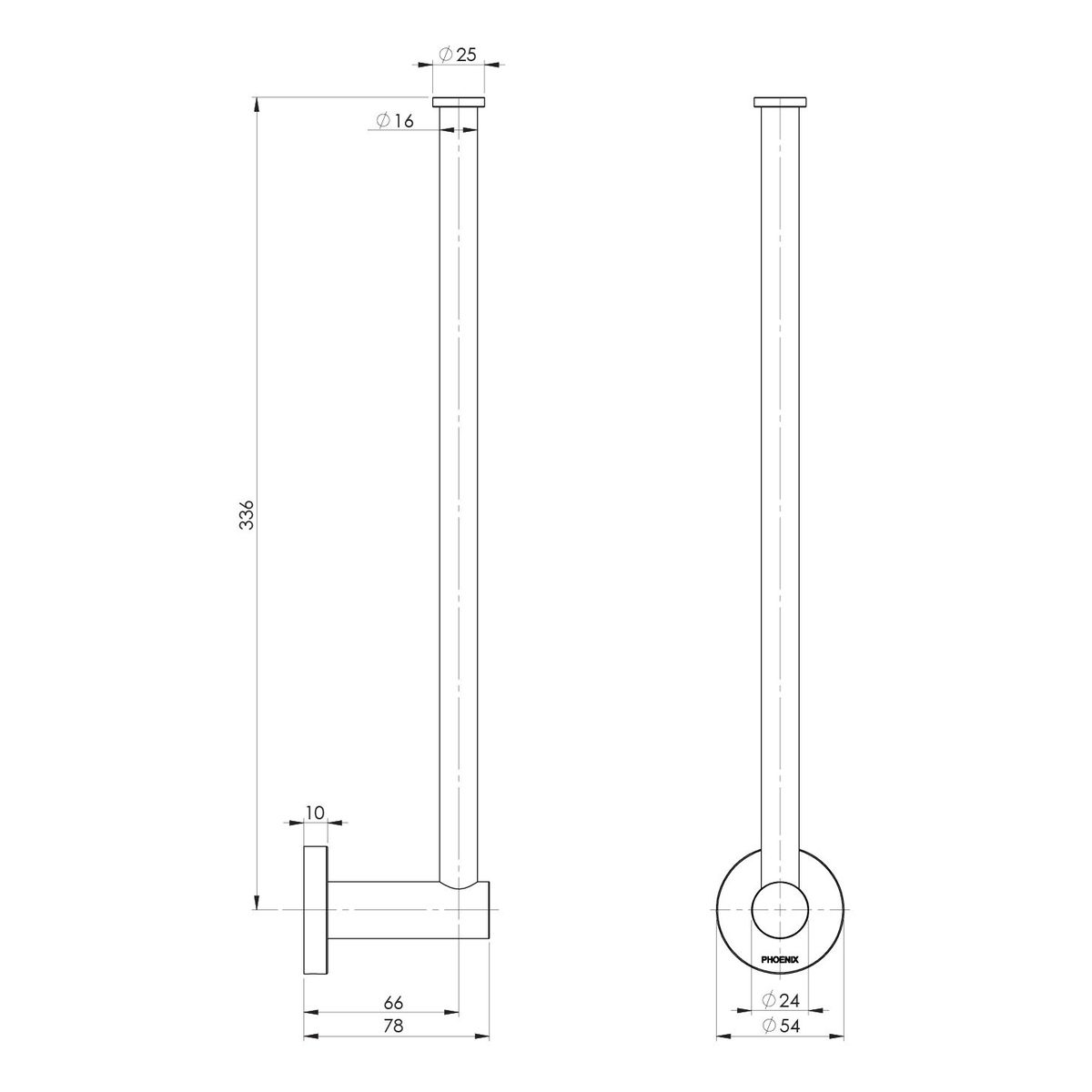 Radii Spare Toilet Roll Holder Round Plate