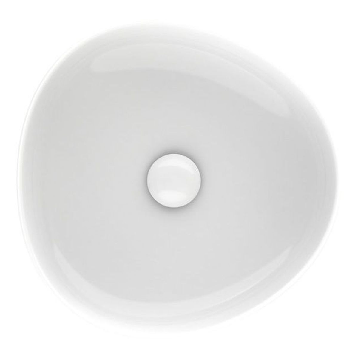 Pebble Small Above Counter Basin, Gloss White