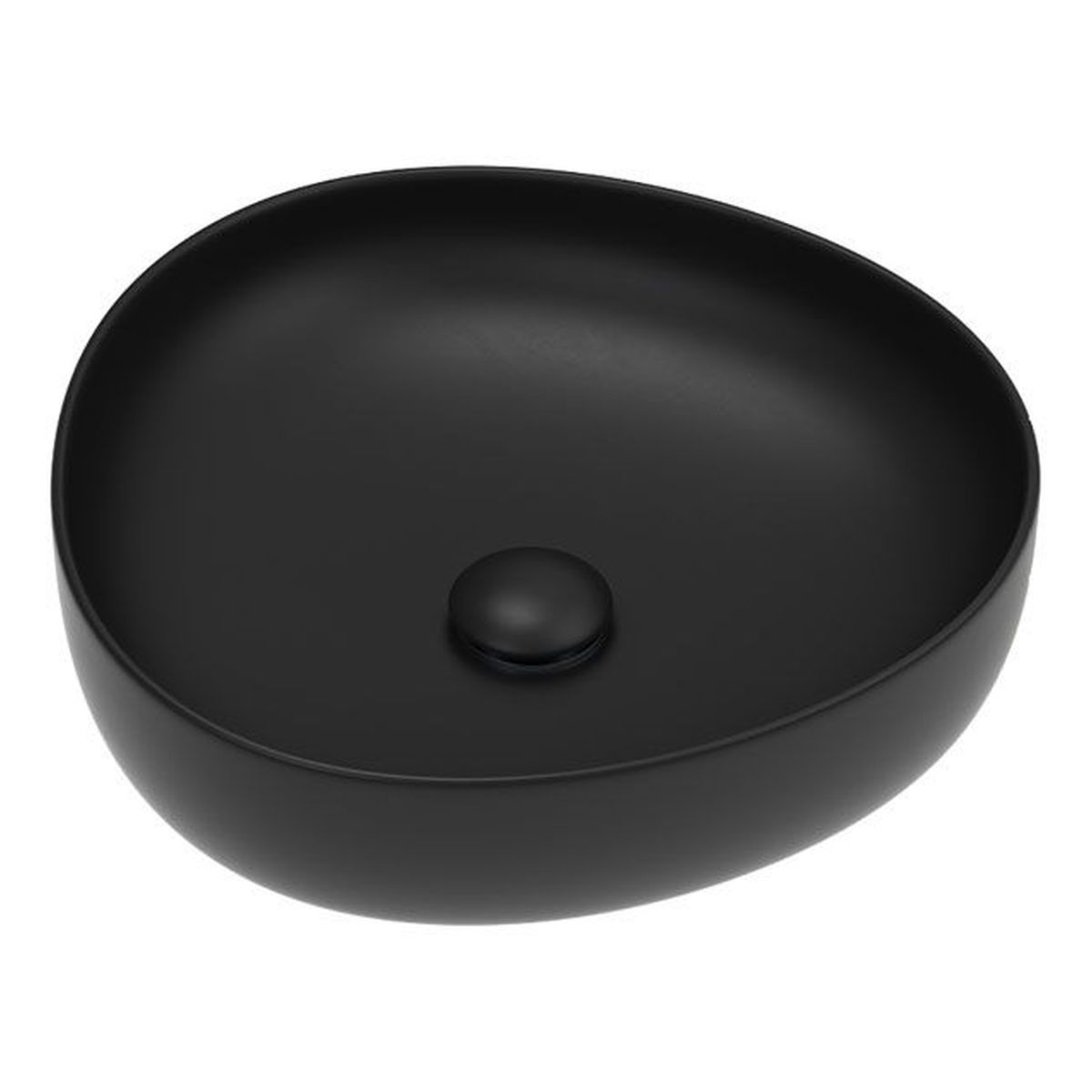 Pebble Small Above Counter Basin, Matte Black