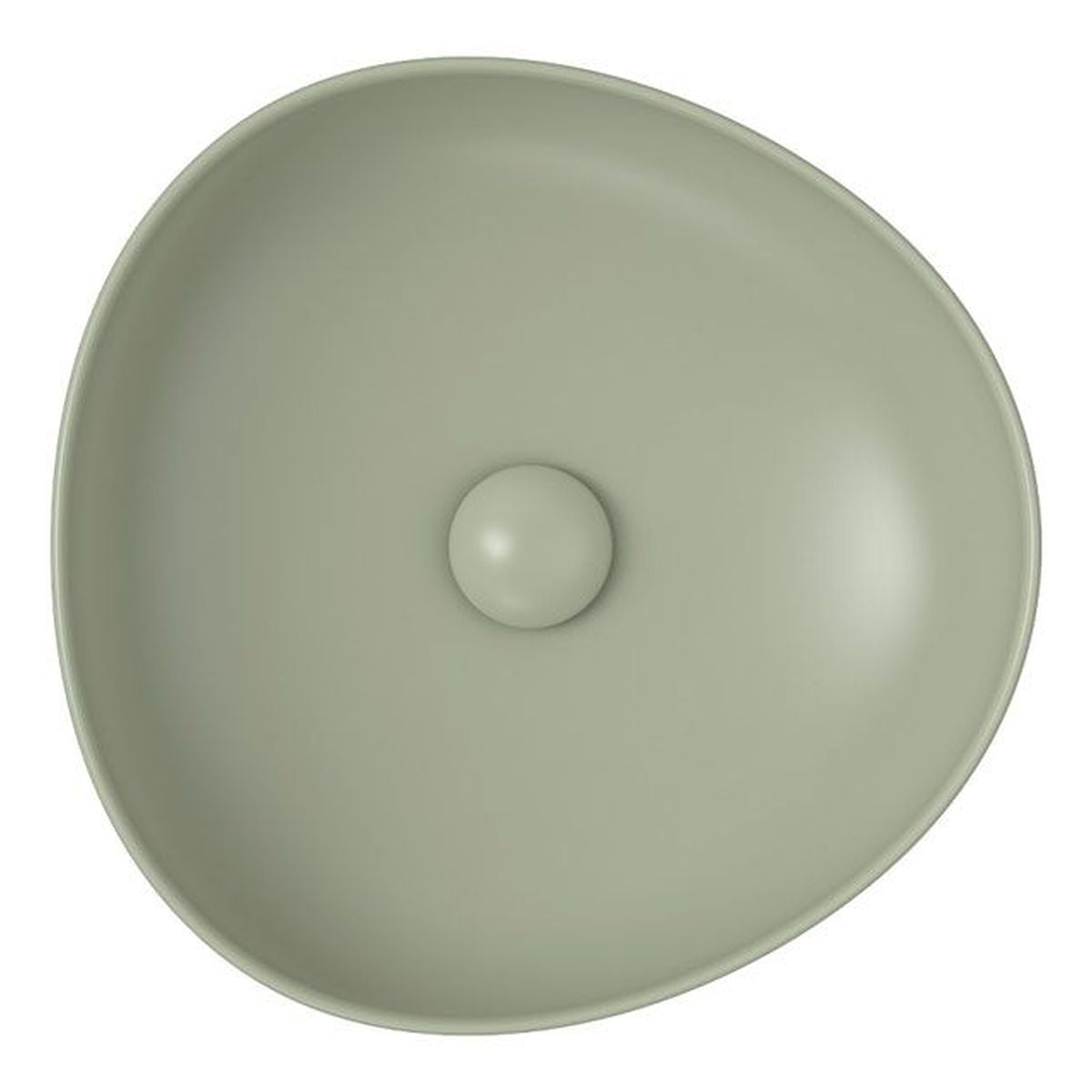 Pebble Small Above Counter Basin, Matte Olive