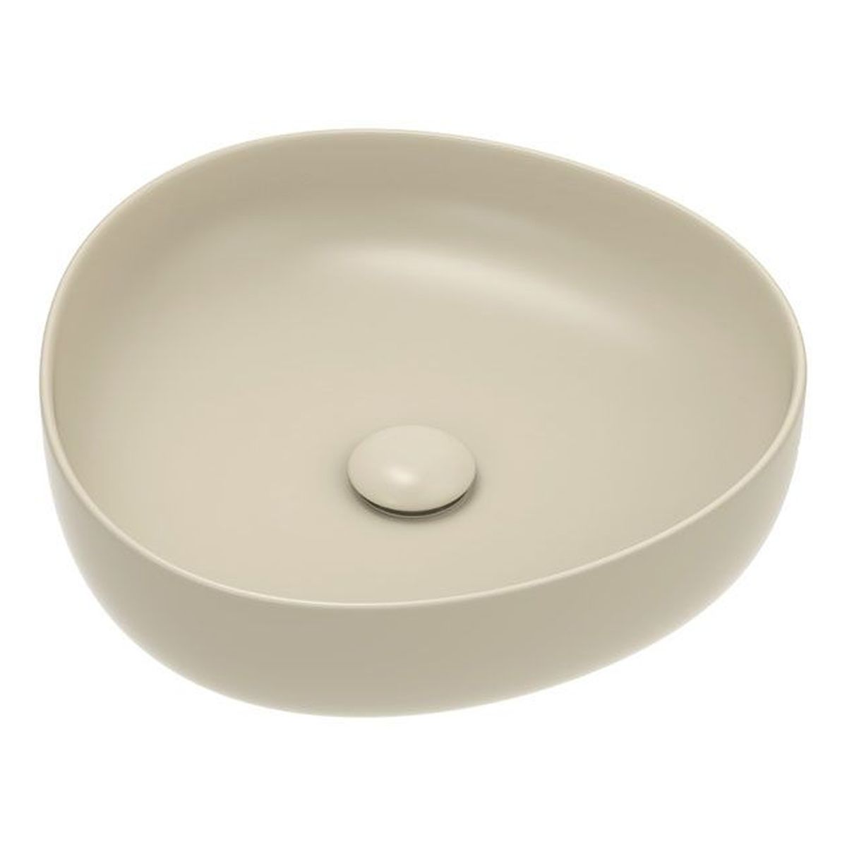 Pebble Small Above Counter Basin, Matte Khaki