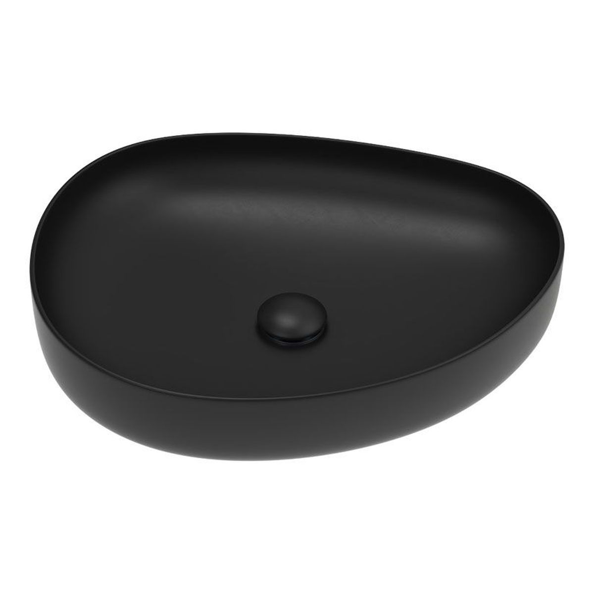 Pebble Medium Above Counter Basin, Matte Black