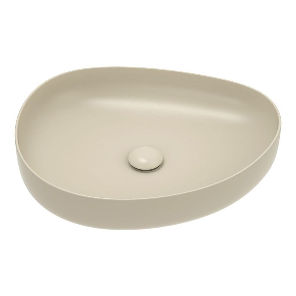 Pebble Medium Above Counter Basin, Matte Khaki