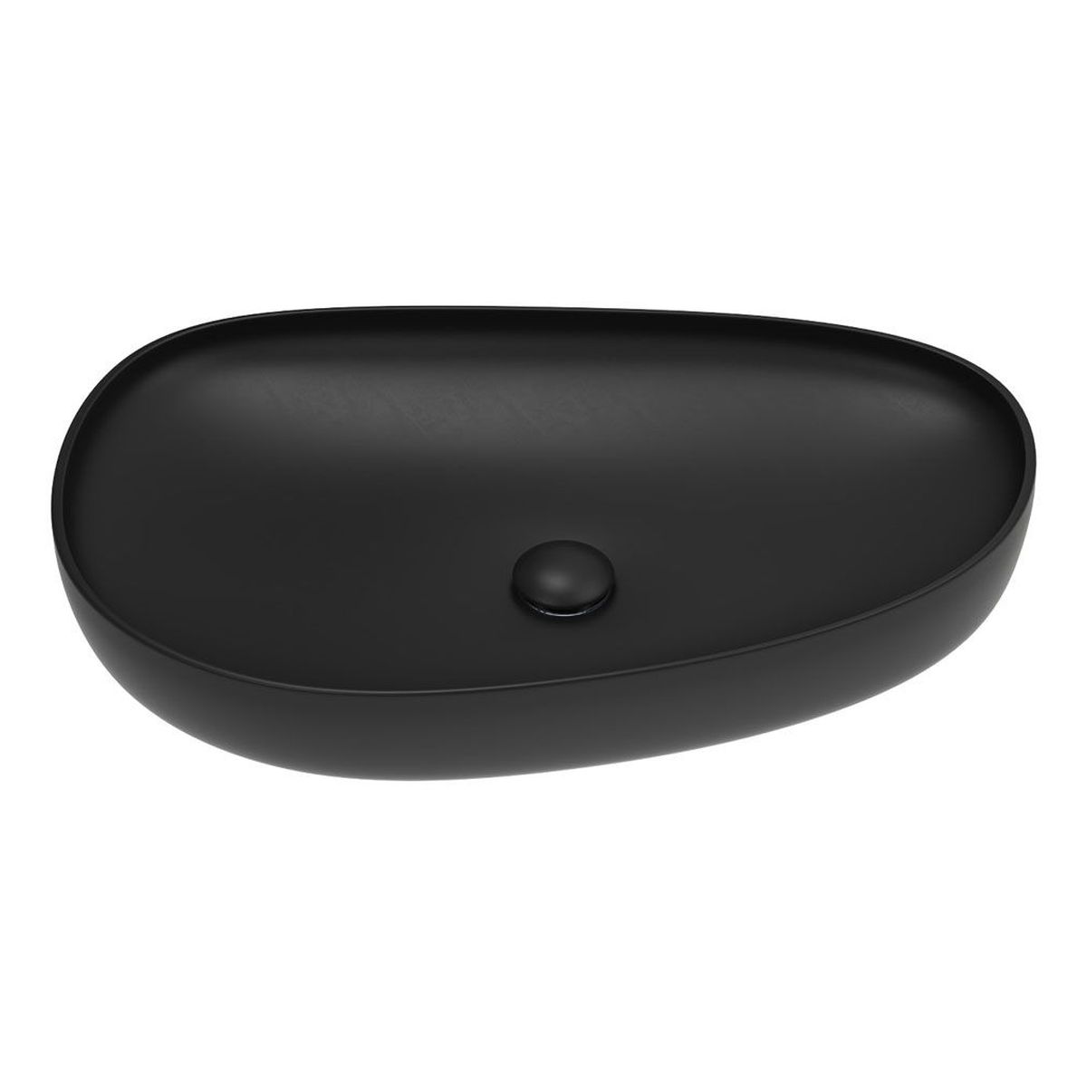 Pebble Large Above Counter Basin, Black