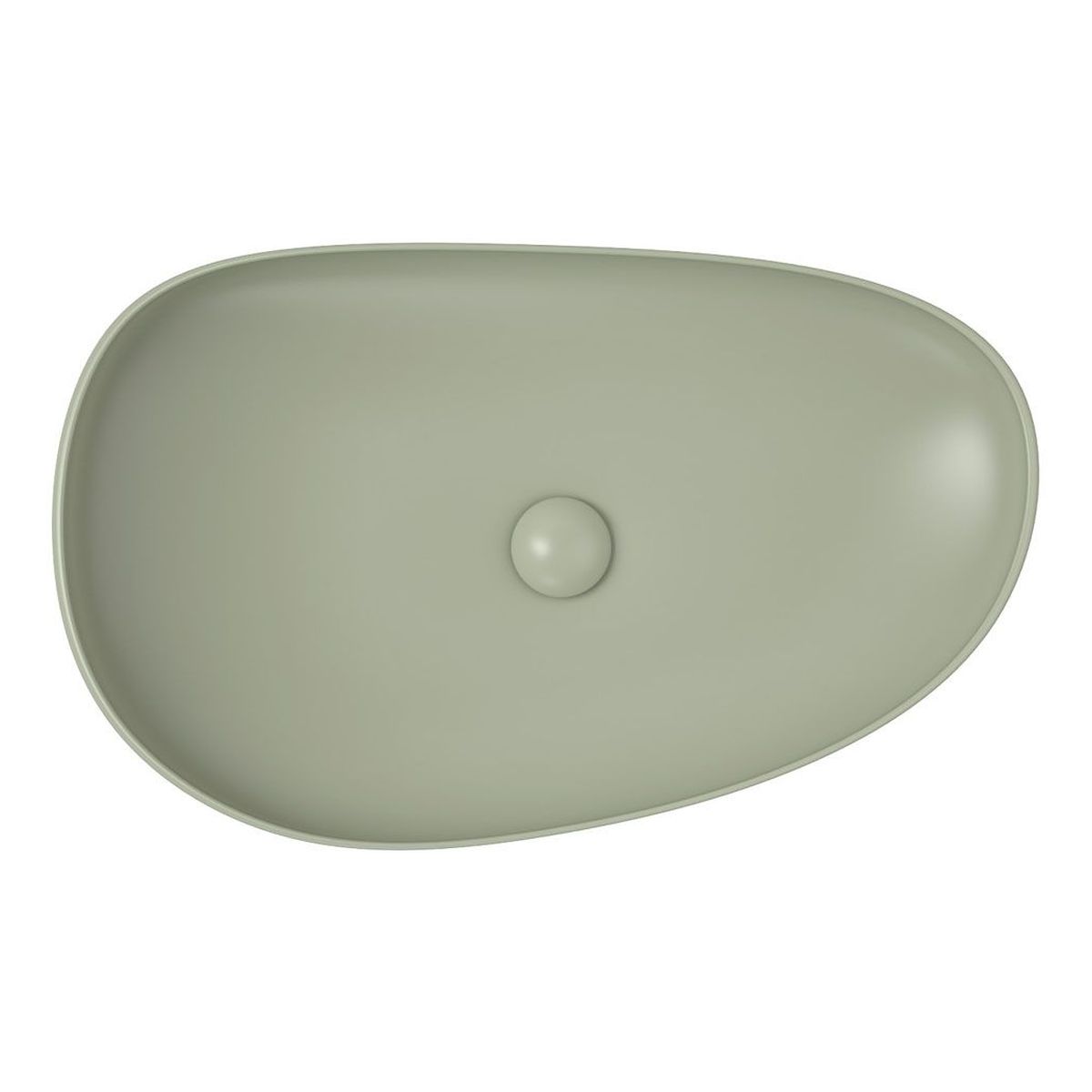 Pebble Large Above Counter Basin, Matte Olive
