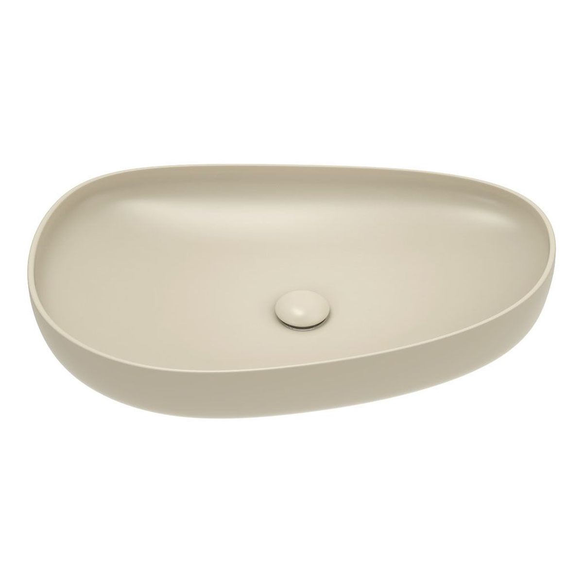 Pebble Large Above Counter Basin, Matte Khaki