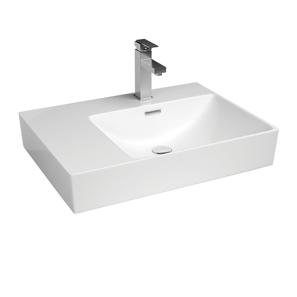 Tono Care Wall Basin, Right Bowl - 1 Taphole